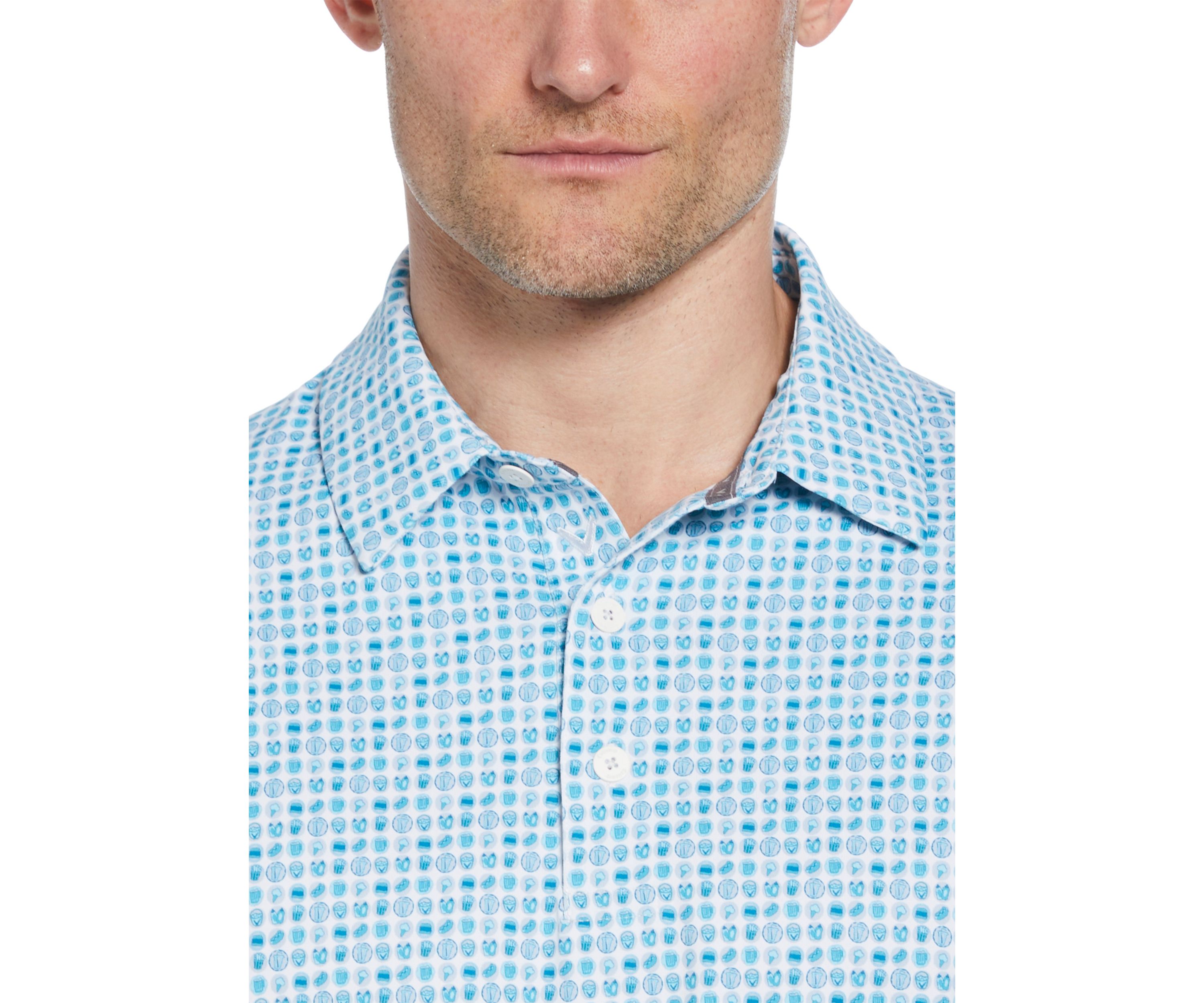 Mens 18th Hole Food Printed Polo Shirt