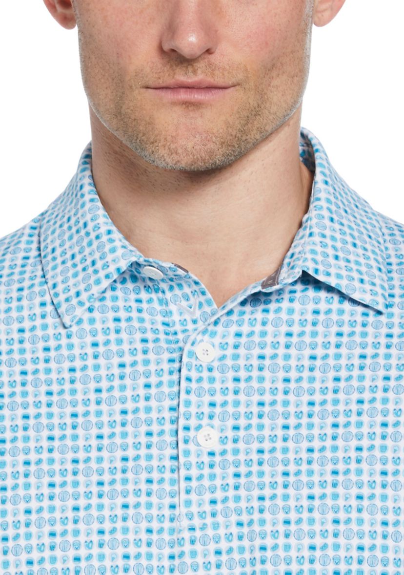 Mens 18th Hole Food Printed Polo Shirt