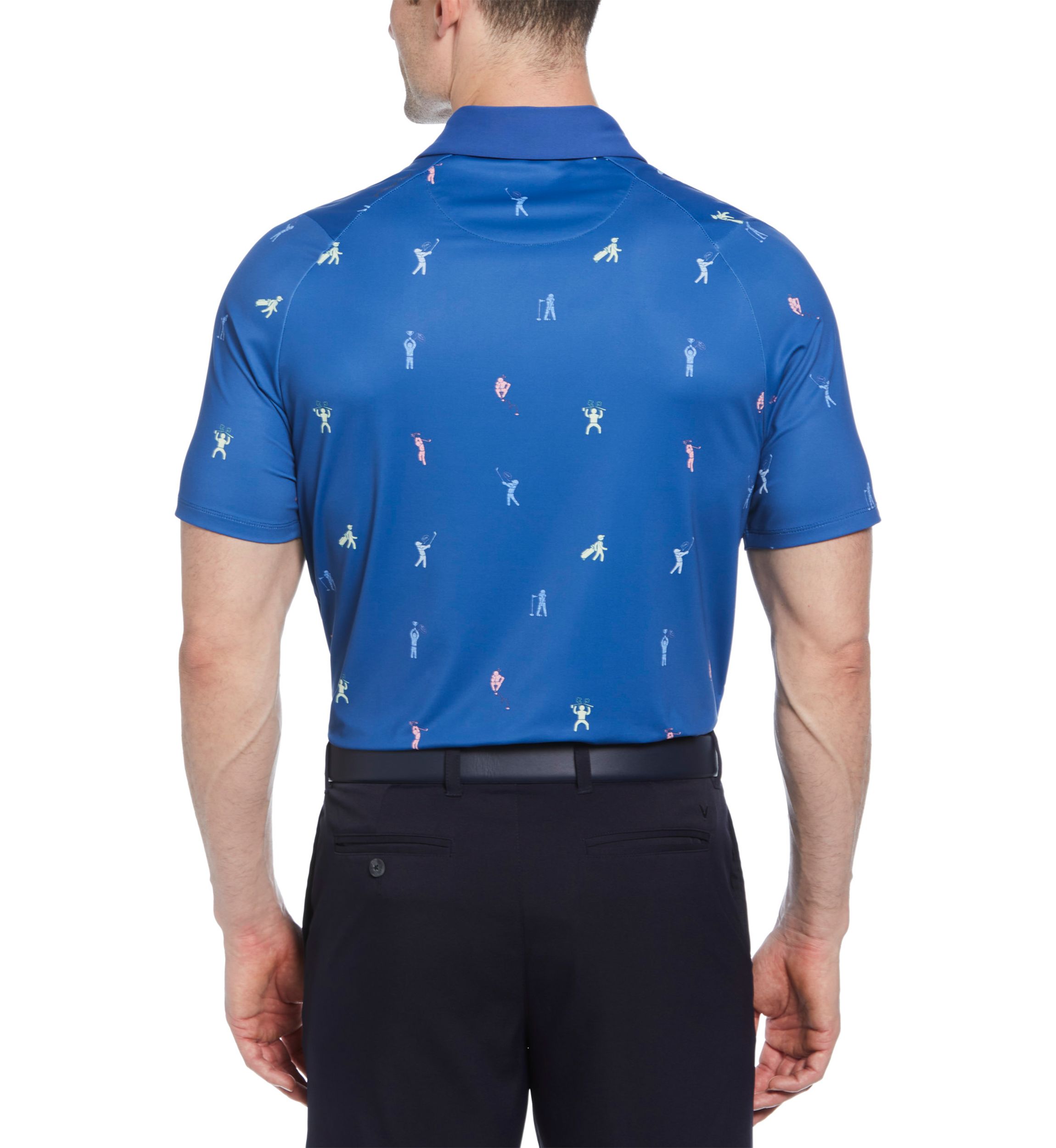 Mens Time Lapse Print Short Sleeve Golf Polo Shirt