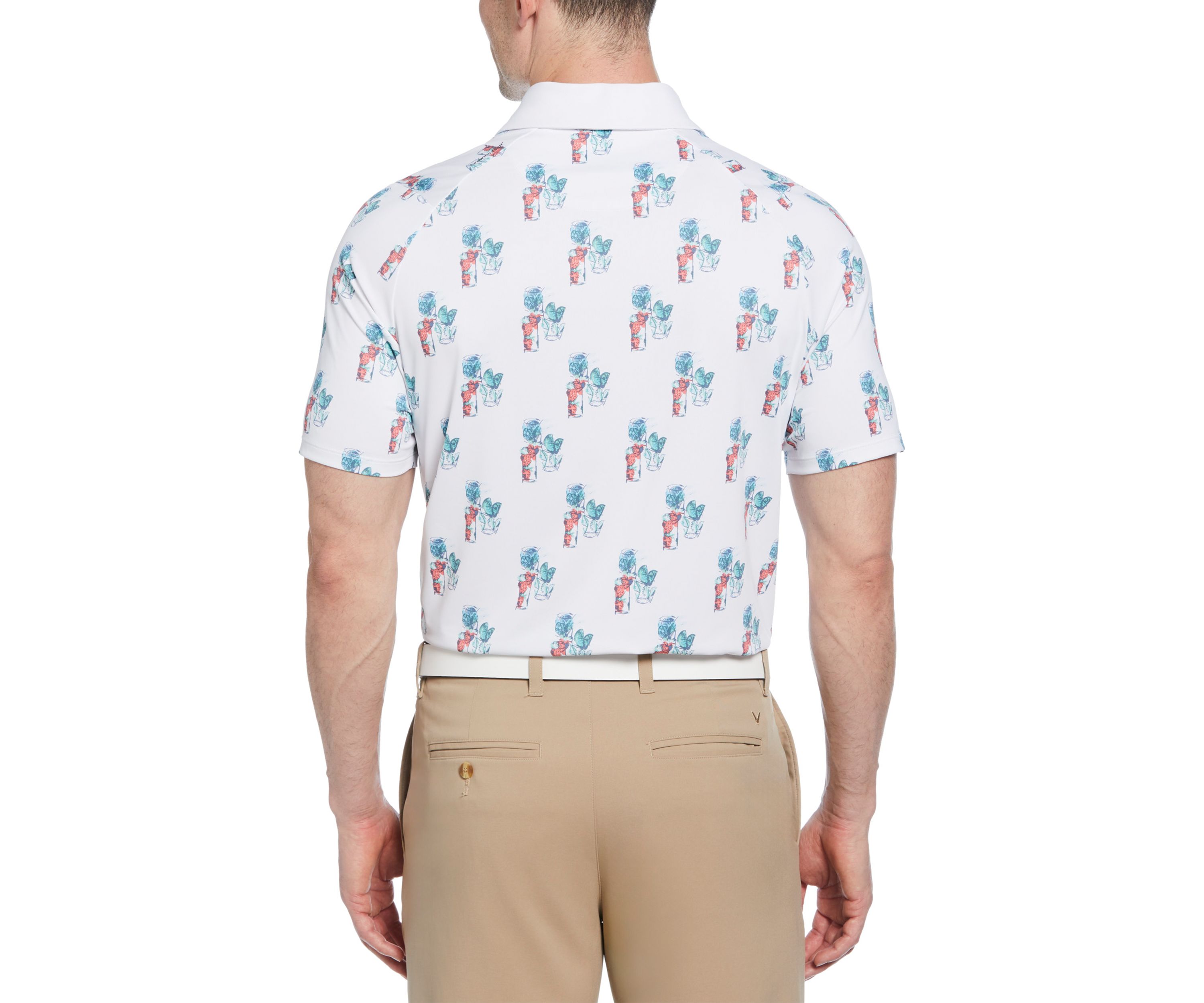 9th Hole Drink Print Short Sleeve Golf Polo Shirt
