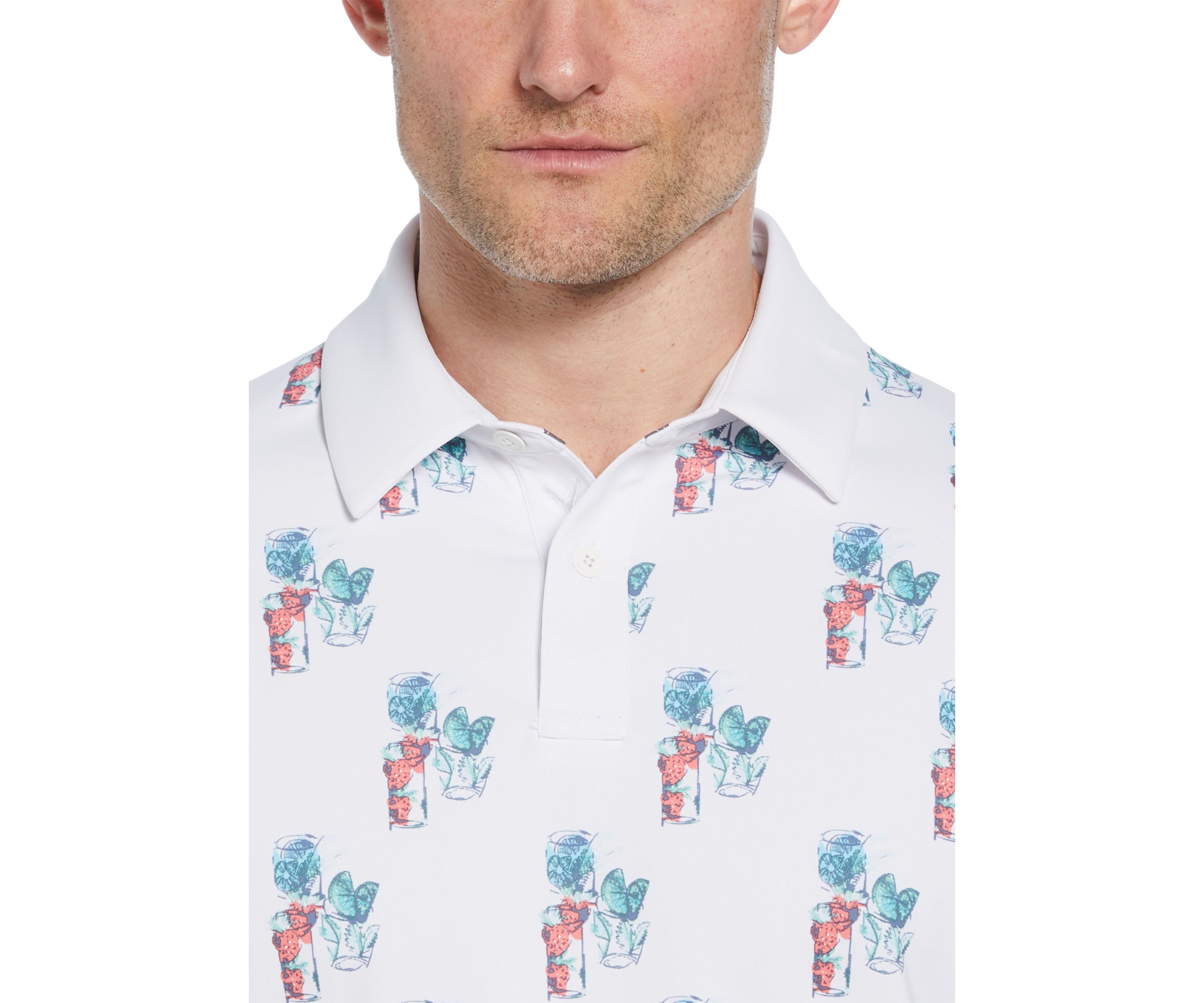 9th Hole Drink Print Short Sleeve Golf Polo Shirt