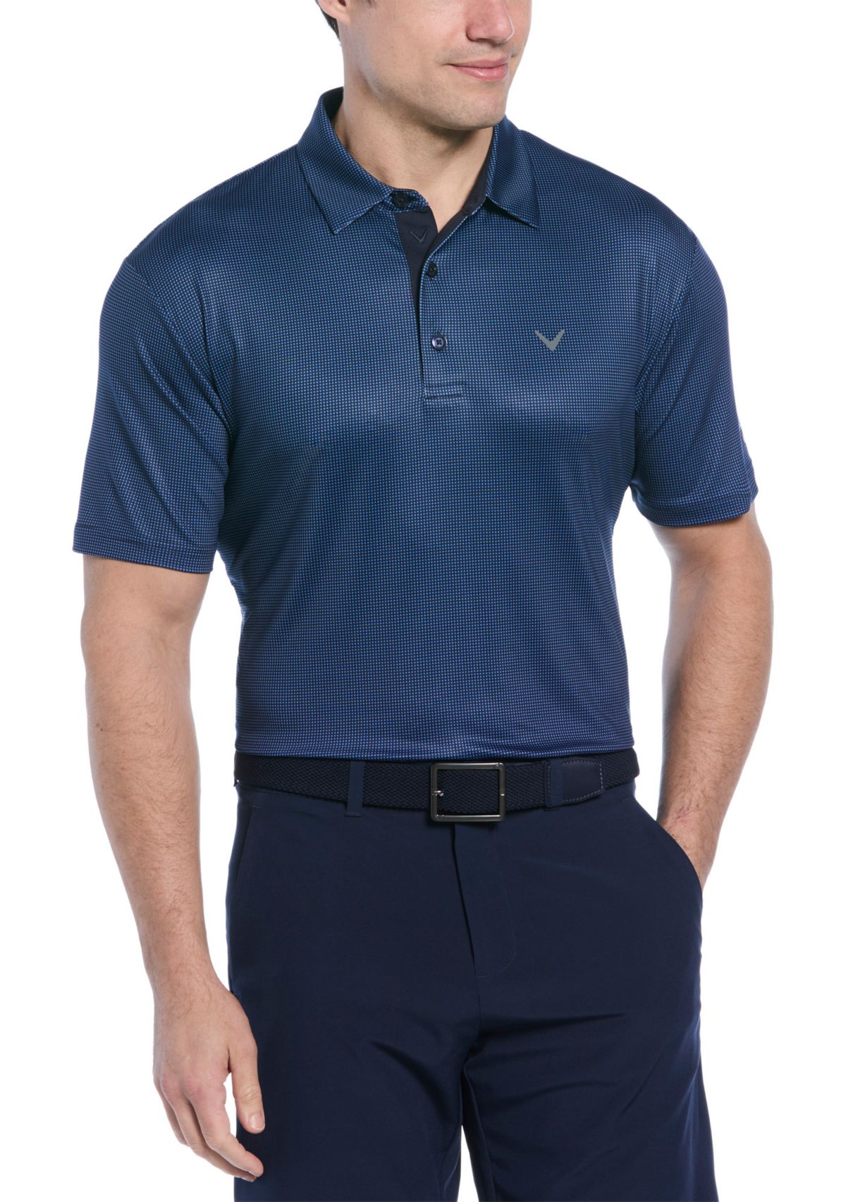 Mens Pro Spin Gingham Printed Polo Shirt