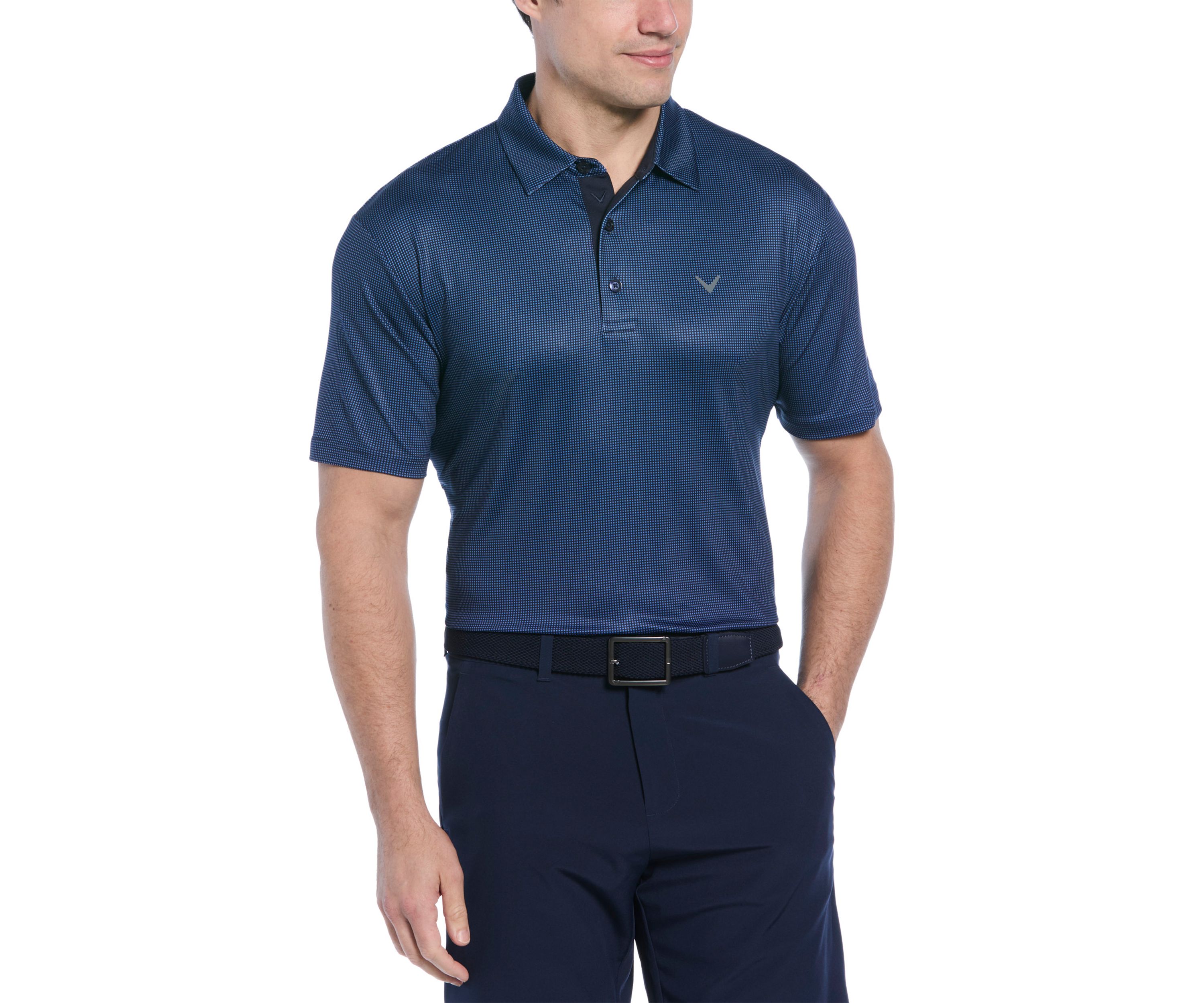 Mens Pro Spin Gingham Printed Polo Shirt