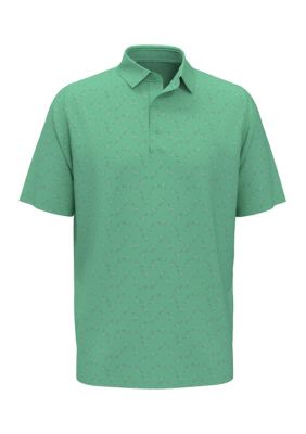 Callaway Golf Men's Big & Tall Allover Chevron Printed Short Sleeve Golf Polo Shirt, Green, 4XL Big