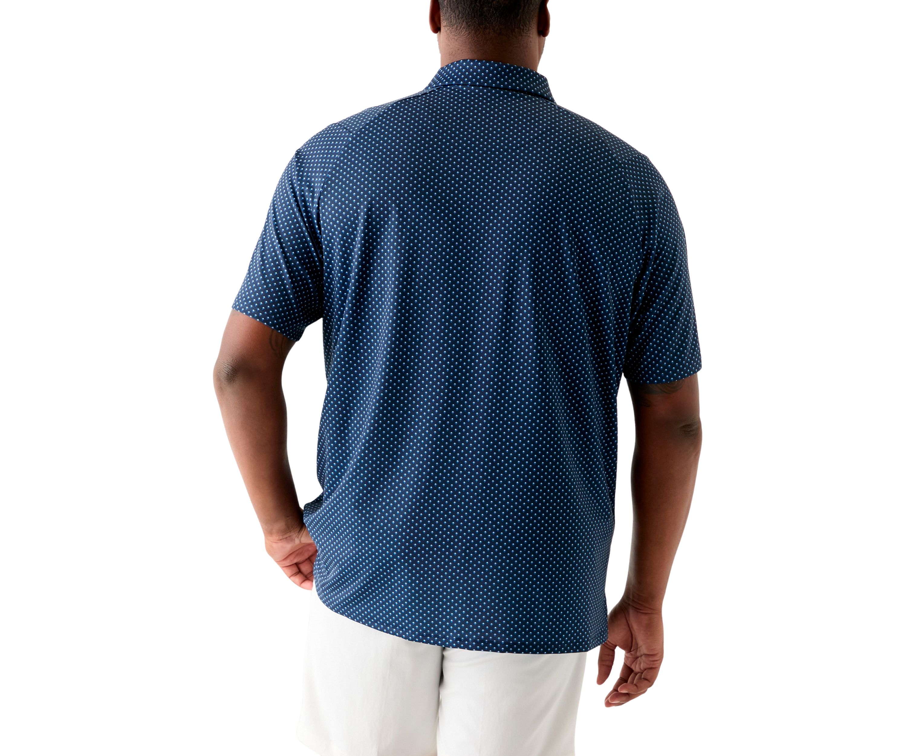 Big & Tall Trademark Chevron Print Short Sleeve Golf Polo Shirt