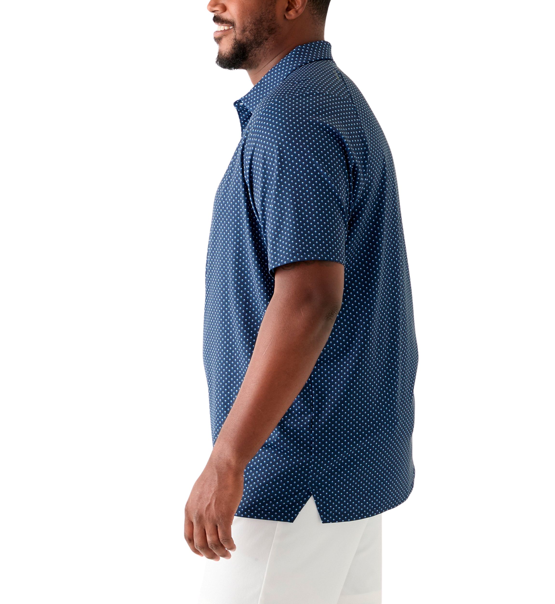 Big & Tall Trademark Chevron Print Short Sleeve Golf Polo Shirt