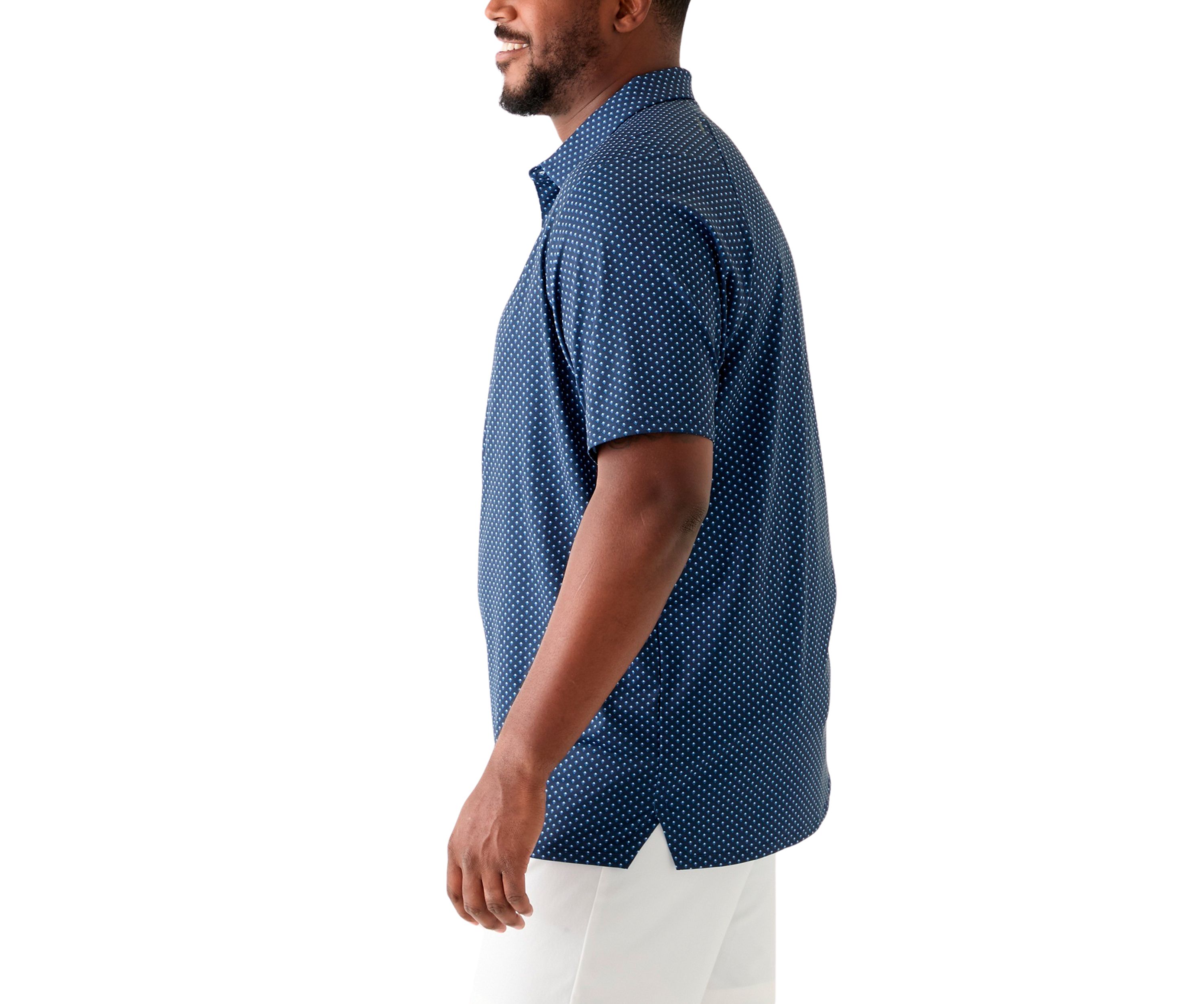 Big & Tall Trademark Chevron Print Short Sleeve Golf Polo Shirt