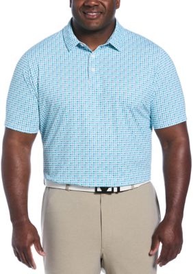 Callaway Golf Men's Big & Tall 18th Hole Food Print Short Sleeve Golf Polo Shirt, White, LT