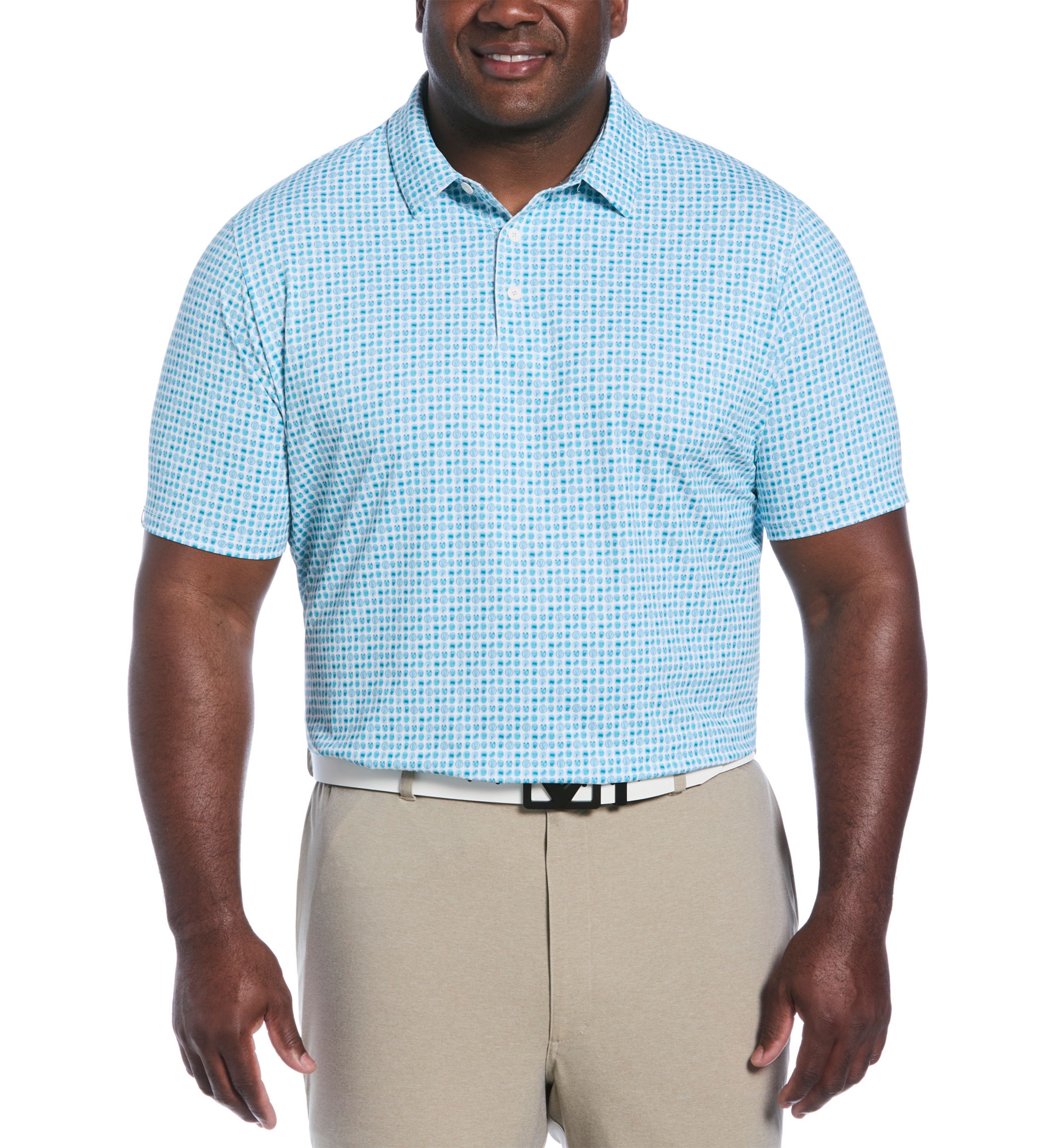 Big & Tall 18th Hole Food Print Short Sleeve Golf Polo Shirt