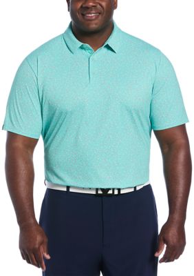 Callaway Golf Men's Big & Tall Micro Floral Print Short Sleeve Golf Polo Shirt