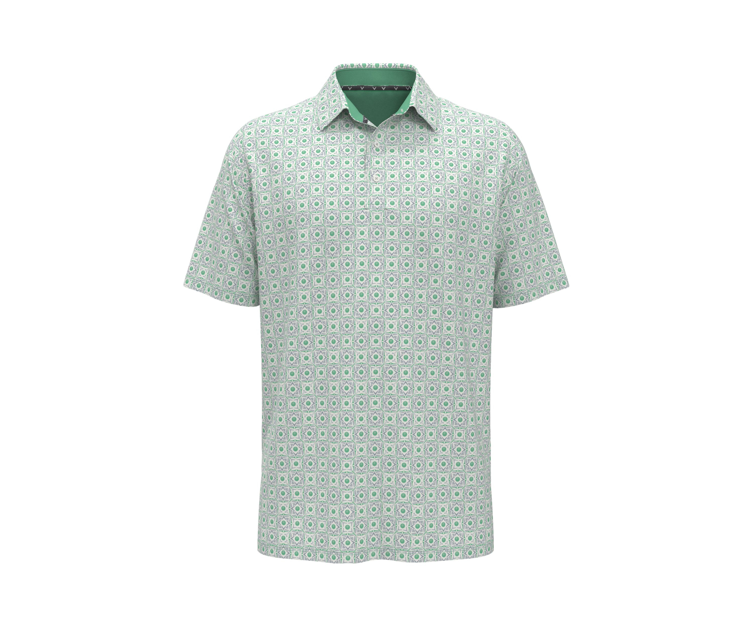 Big & Tall Golf Foulard Print Short Sleeve Golf Polo Shirt