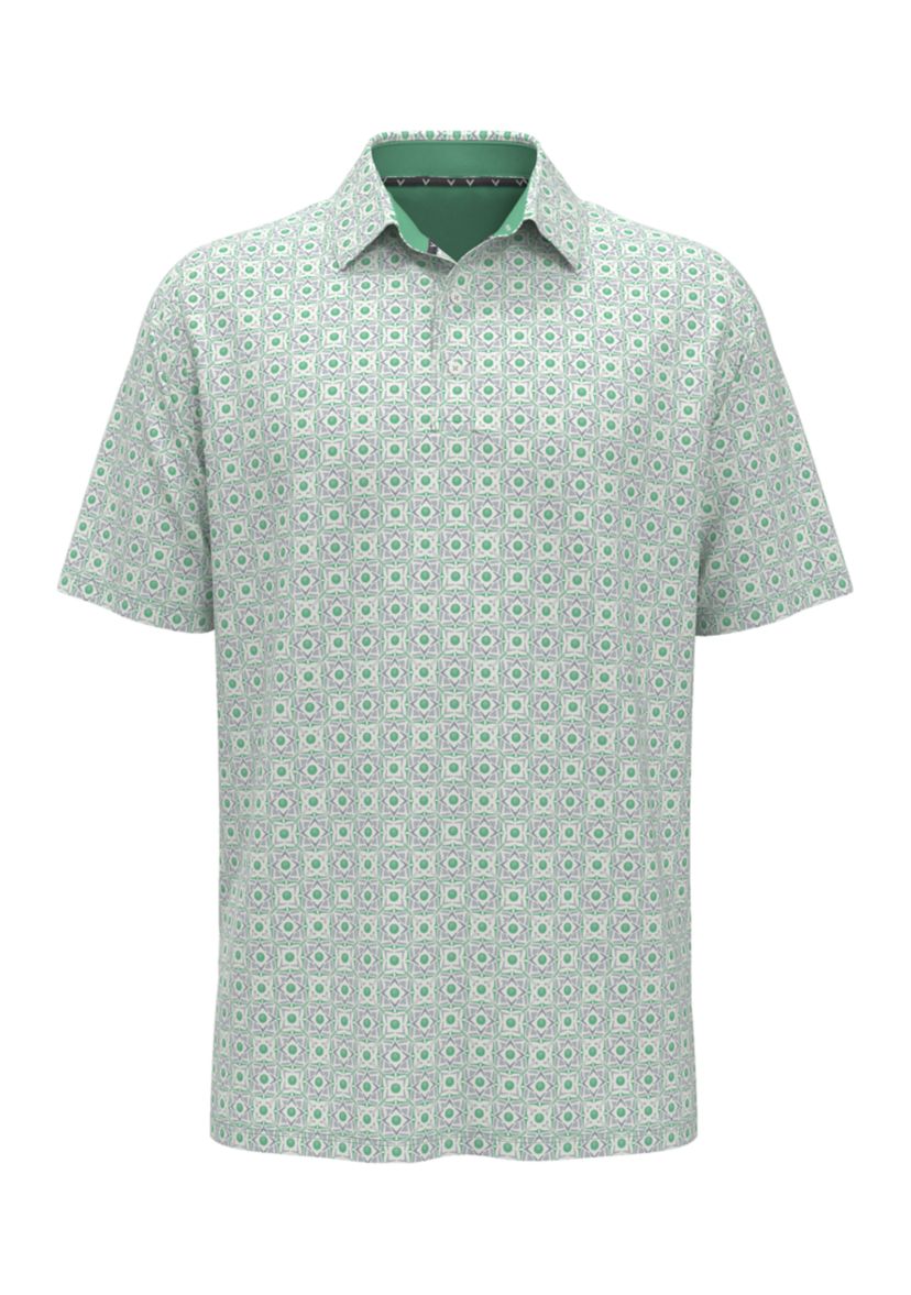 Big & Tall Golf Foulard Print Short Sleeve Golf Polo Shirt