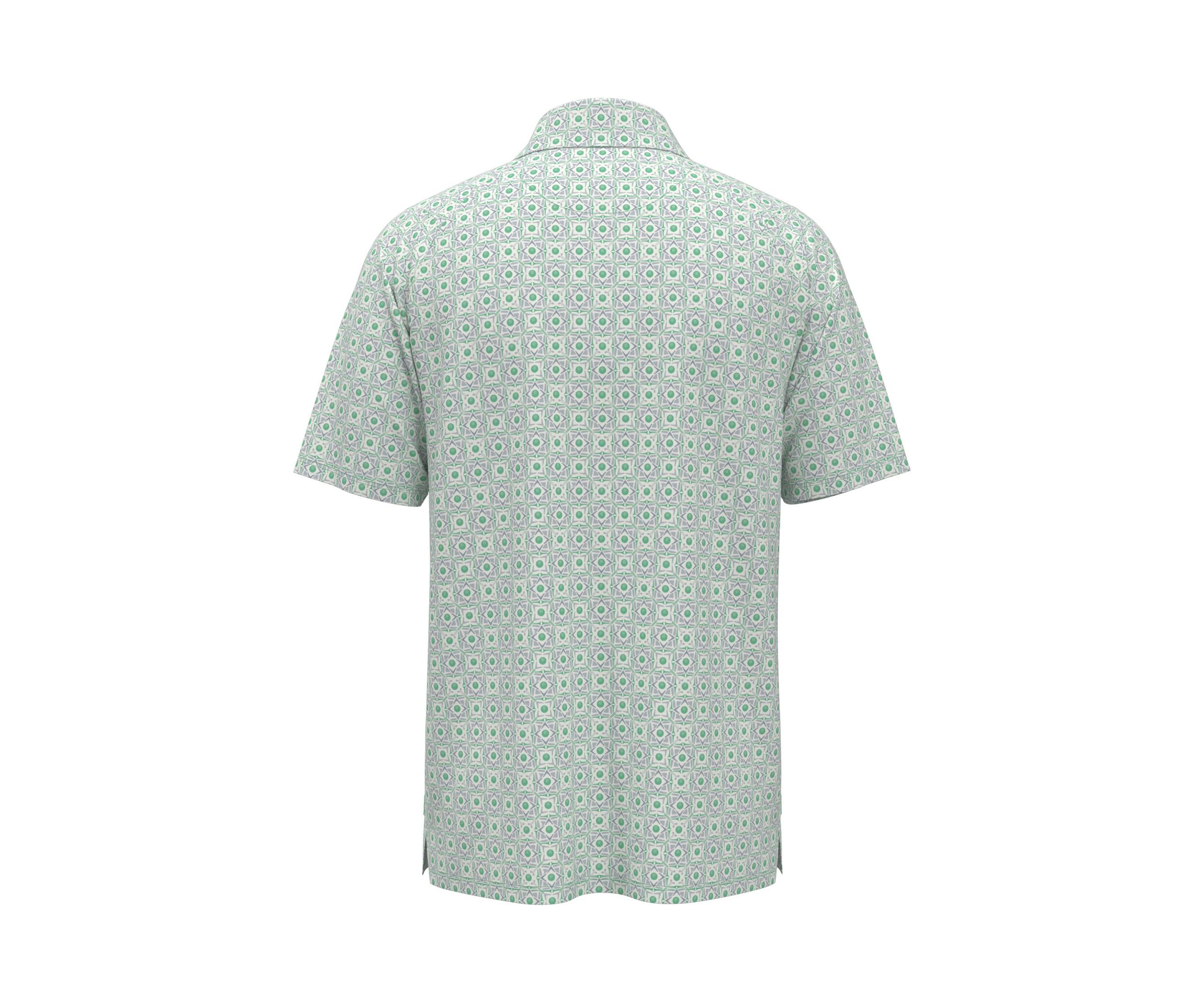 Big & Tall Golf Foulard Print Short Sleeve Golf Polo Shirt