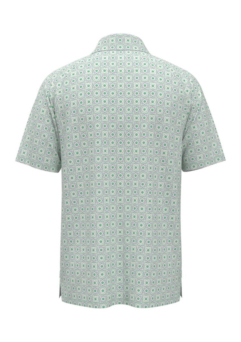 Big & Tall Golf Foulard Print Short Sleeve Golf Polo Shirt