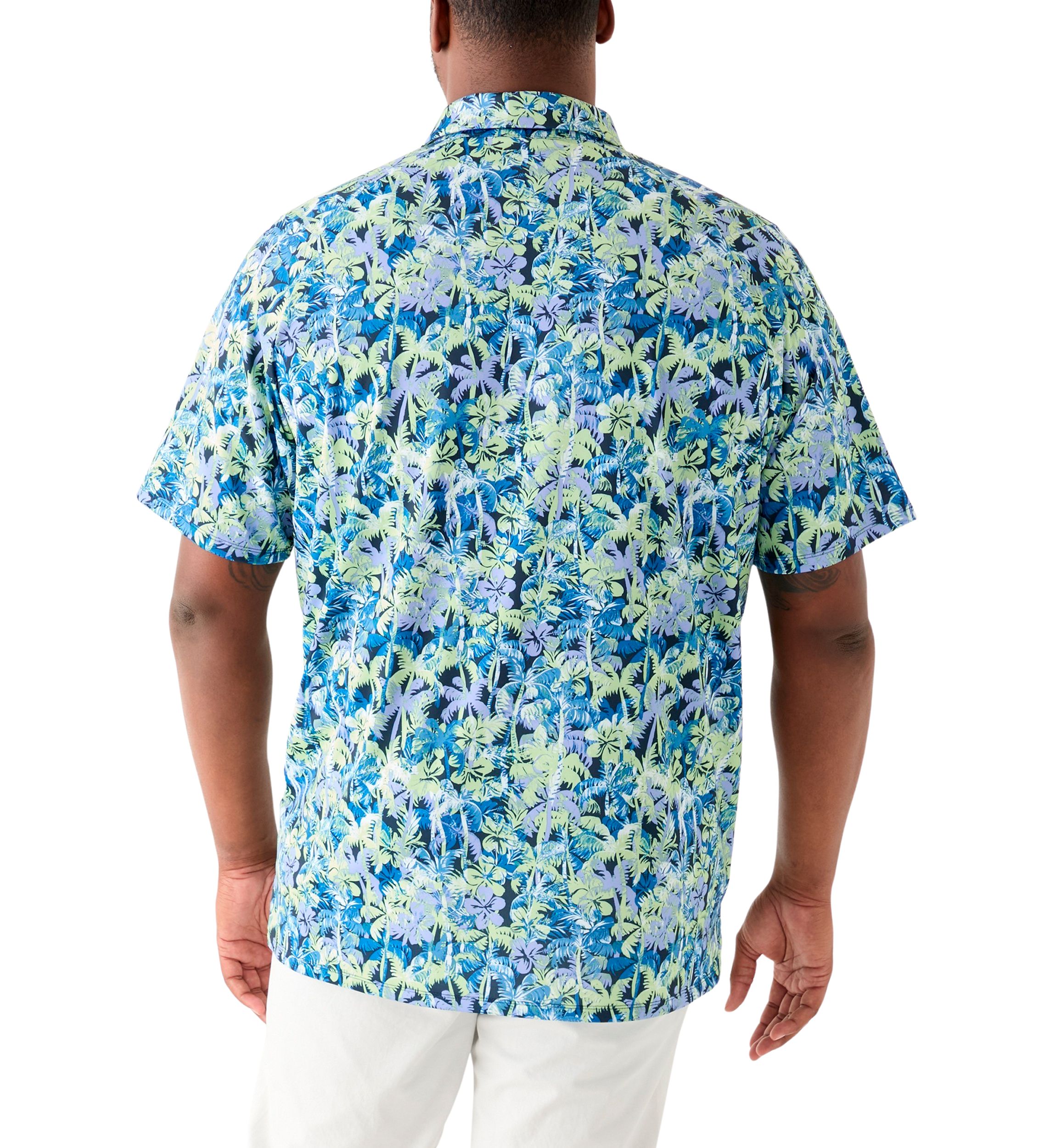 Big & Tall Sunrise Confetti Print Short Sleeve Golf Polo Shirt