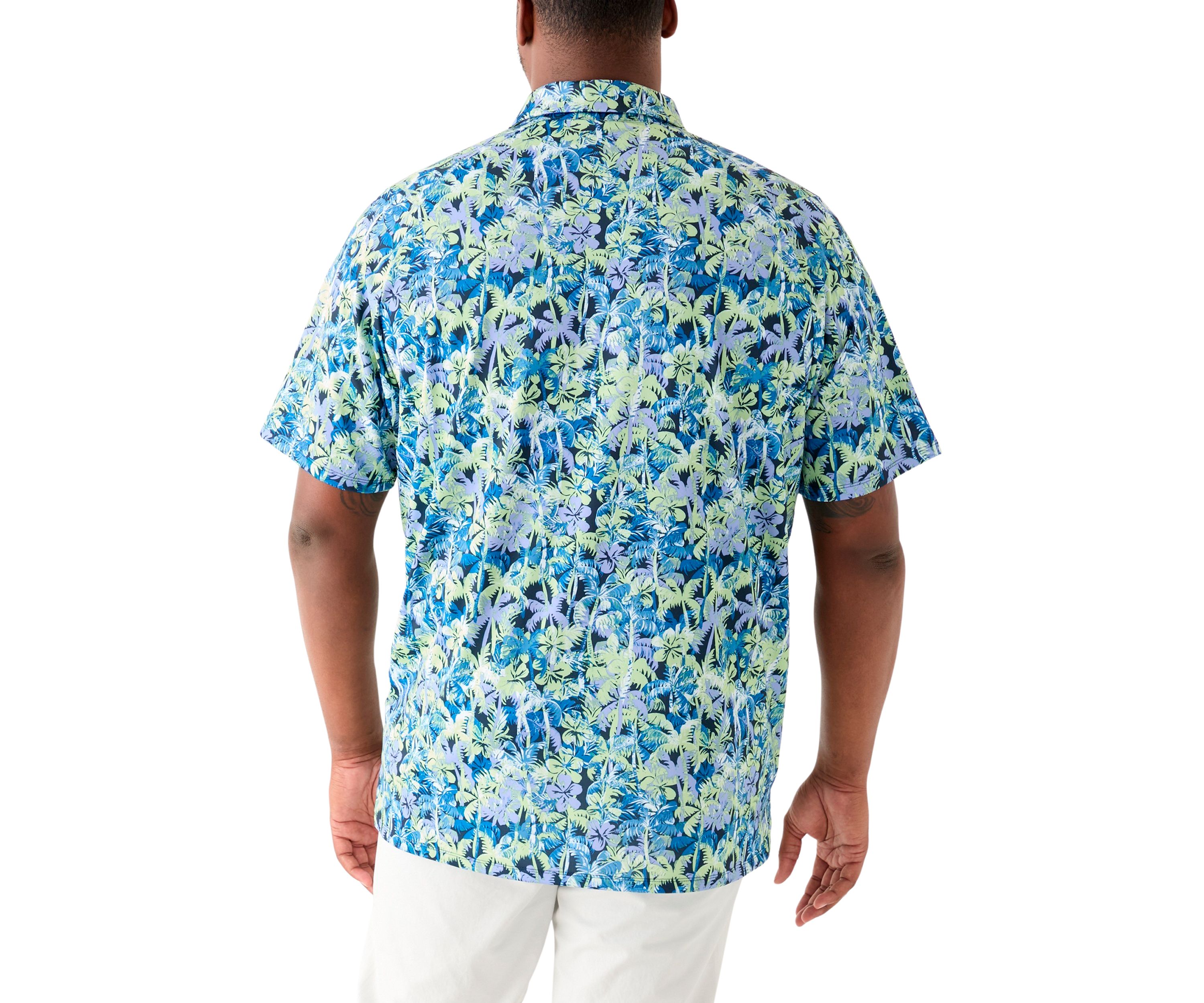 Big & Tall Sunrise Confetti Print Short Sleeve Golf Polo Shirt