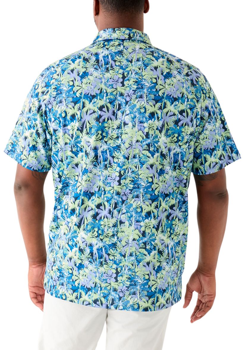 Big & Tall Sunrise Confetti Print Short Sleeve Golf Polo Shirt