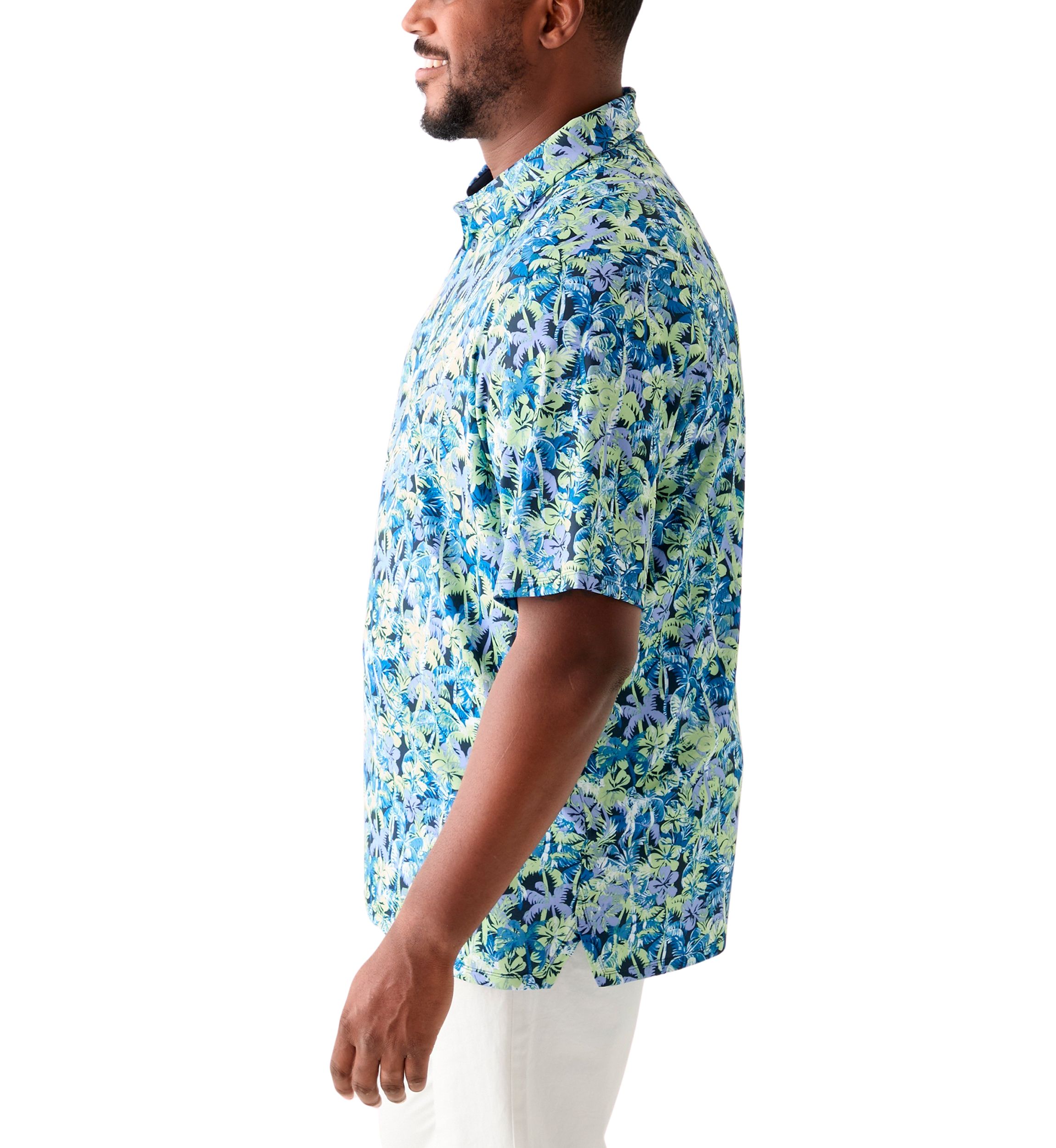 Big & Tall Sunrise Confetti Print Short Sleeve Golf Polo Shirt