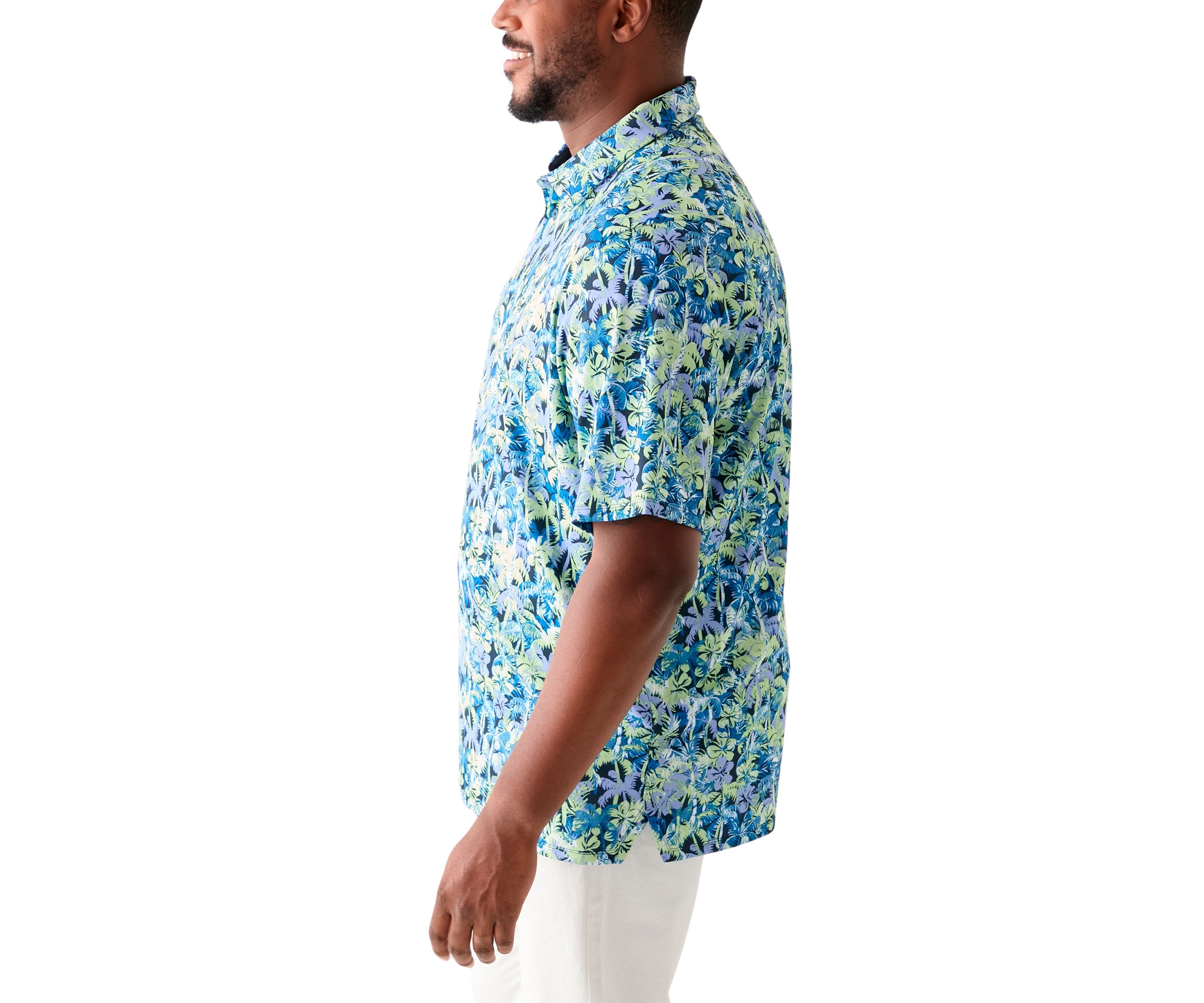 Big & Tall Sunrise Confetti Print Short Sleeve Golf Polo Shirt
