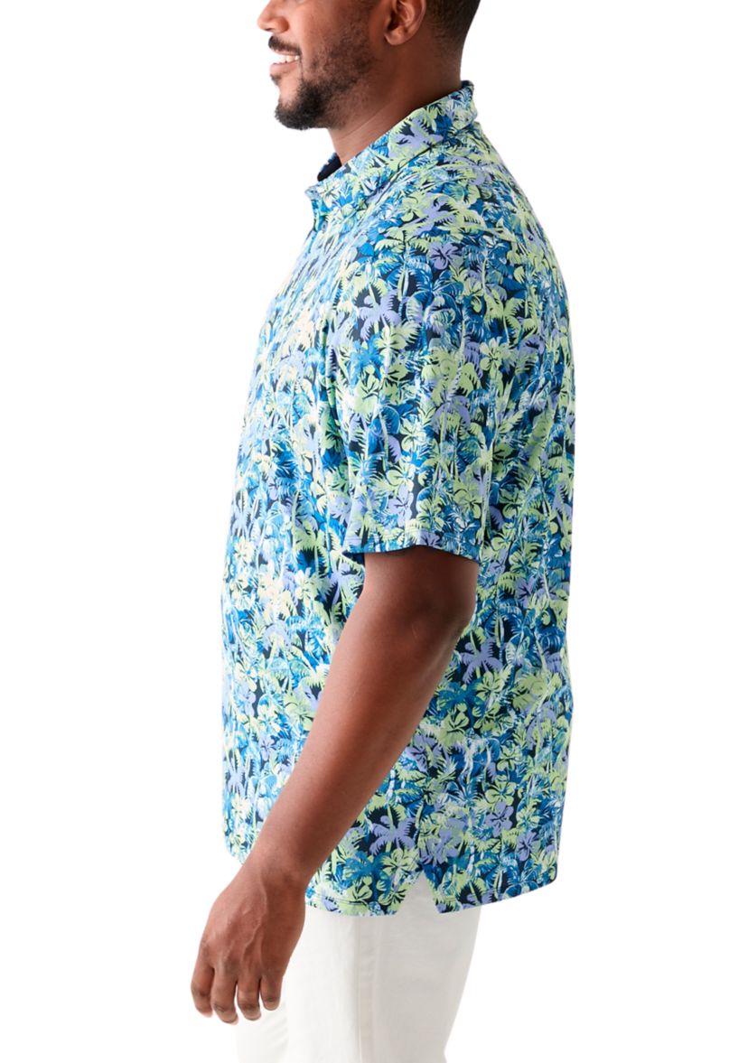 Big & Tall Sunrise Confetti Print Short Sleeve Golf Polo Shirt