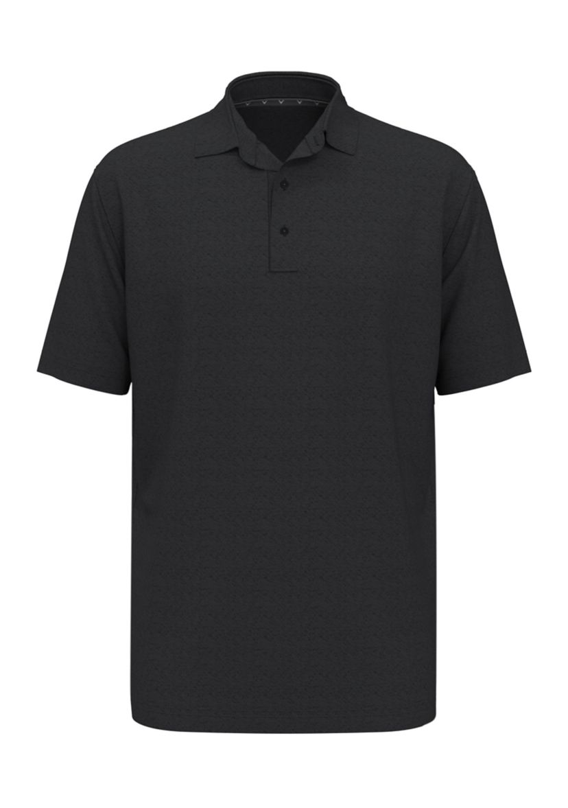 Big & Tall Short Sleeve Chevron Textured Polo Shirt 