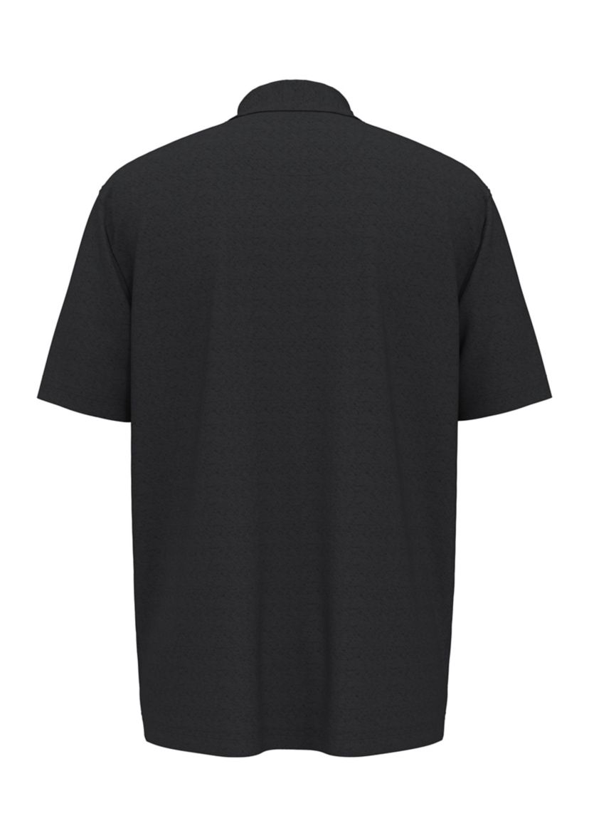 Big & Tall Short Sleeve Chevron Textured Polo Shirt 