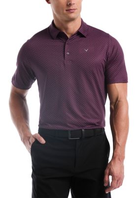 Callaway Golf Men's Short Sleeve New Essential Golf Printed Polo Shirt, XL