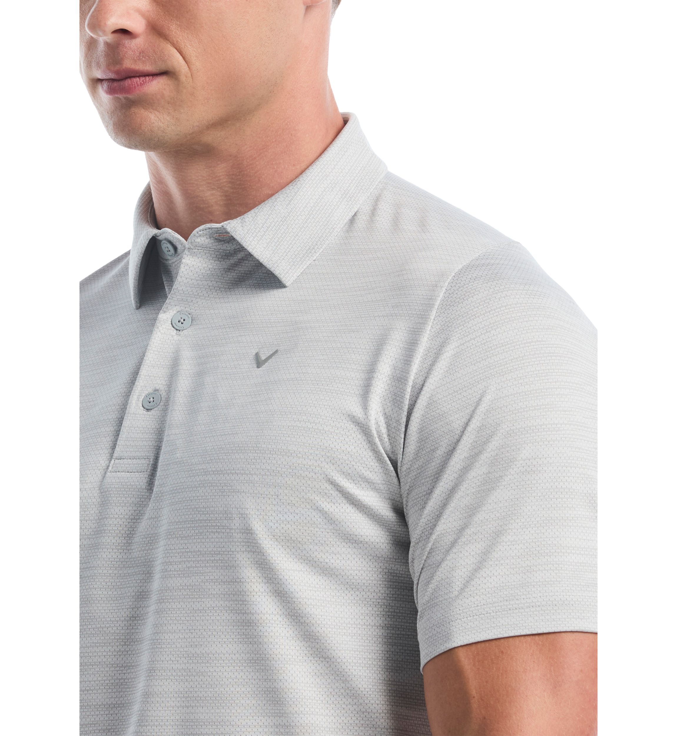 Callaway® Golf Men's Short Sleeve Heathered Jaquard Golf Polo
