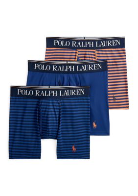 Polo Ralph Lauren Men's Set of 3 Flex Cooling Microfiber Boxer Briefs