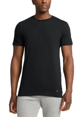 Polo Ralph Lauren Men's Classic Fit Crewneck Undershirt - 6-Pack, Black, XL