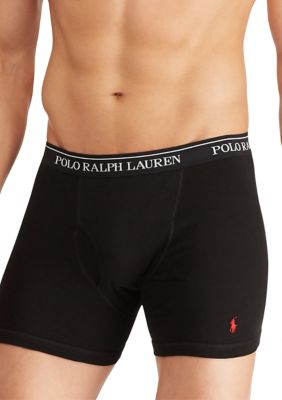 Polo Ralph Lauren Men's Boxer Briefs - 3 Pack, Black, Small