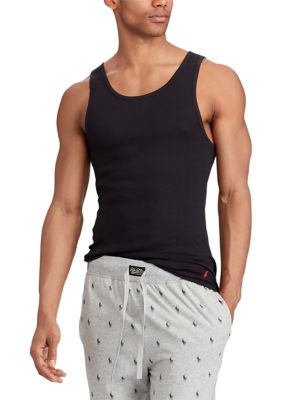 Polo Ralph Lauren Men's Tank Top Undershirt - 3 Pack, Black, Medium