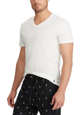 Polo Ralph Lauren Men's V-Neck Undershirts - 3 Pack, White, XXL