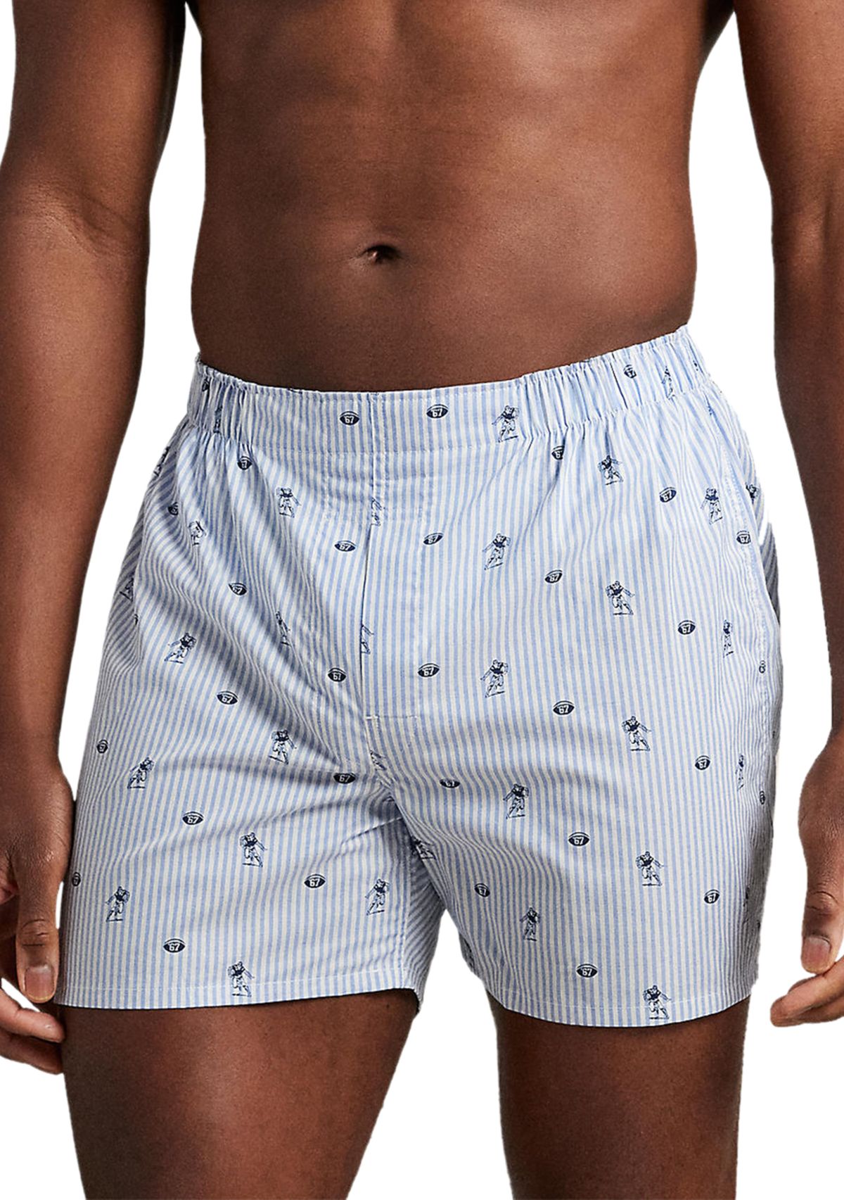  Mens Classic Fit Cotton Woven Boxers - 3-Pack 