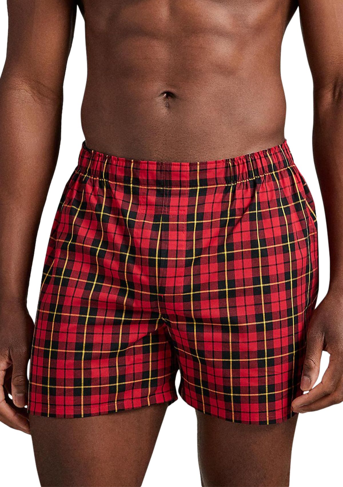 Mens Classic Fit Cotton Woven Boxers - 3-Pack 