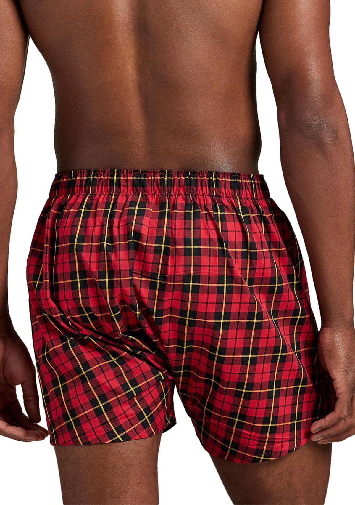 Mens Classic Fit Cotton Woven Boxers - 3-Pack 