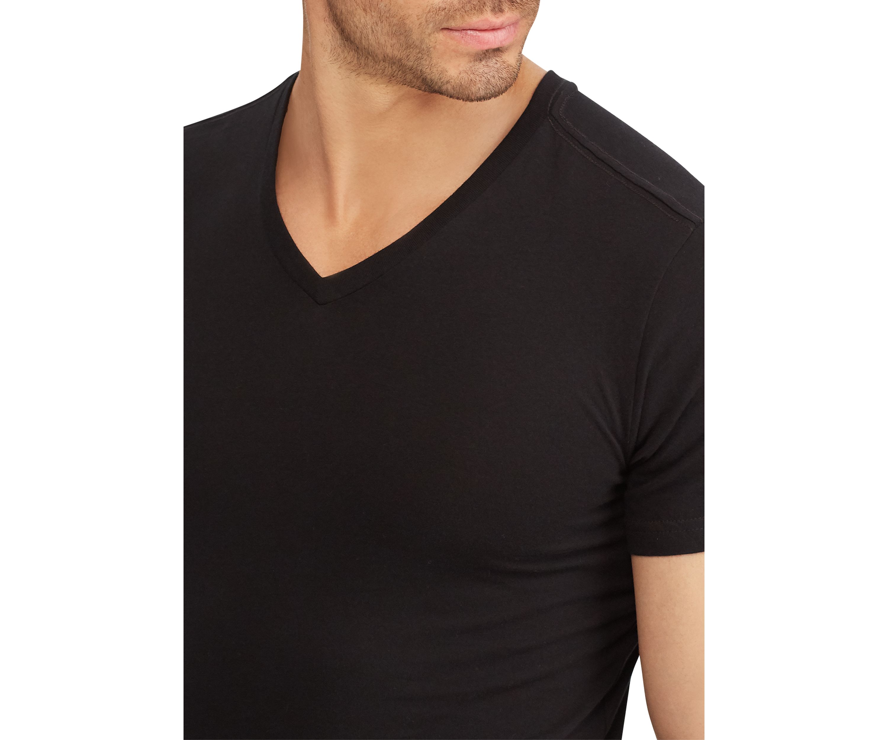 Slim Fit V-Neck Undershirts - 3 Pack