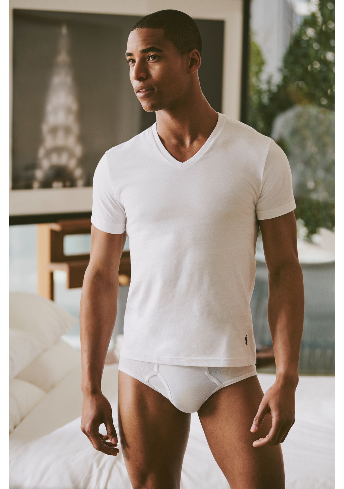 Slim Fit V-Neck Undershirt - 3 Pack