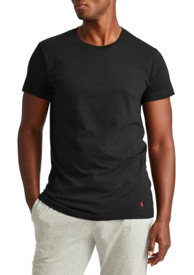 Polo Ralph Lauren Men's Big & Tall Crew Neck Undershirt - 3 Pack, Black, 4X -  0194959434358