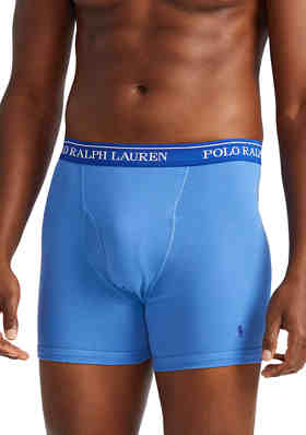 Classic Fit Cotton Mid-Rise Boxer Brief - 3 Pack by Polo Ralph Lauren