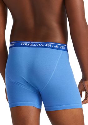 POLO Big & Tall Ralph Lauren Men's Stretch Classic Fit Cotton Briefs,  Multi-Packs Available, Black/Red, 1X at  Men's Clothing store