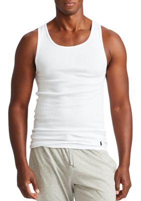 Polo Ralph Lauren Men's Big & Tall Tank Tops - 3 Pack, White, 2X Long Or Tall Or Large -  0194959452079
