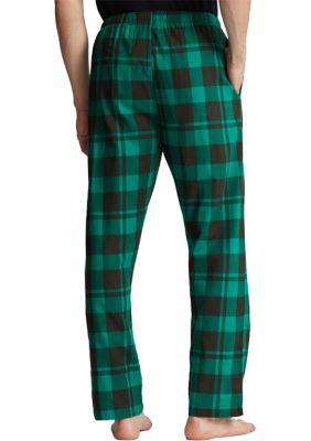 EXP Men's Plaid Pajama Pants, Green