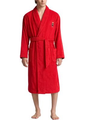 Red polo robe top