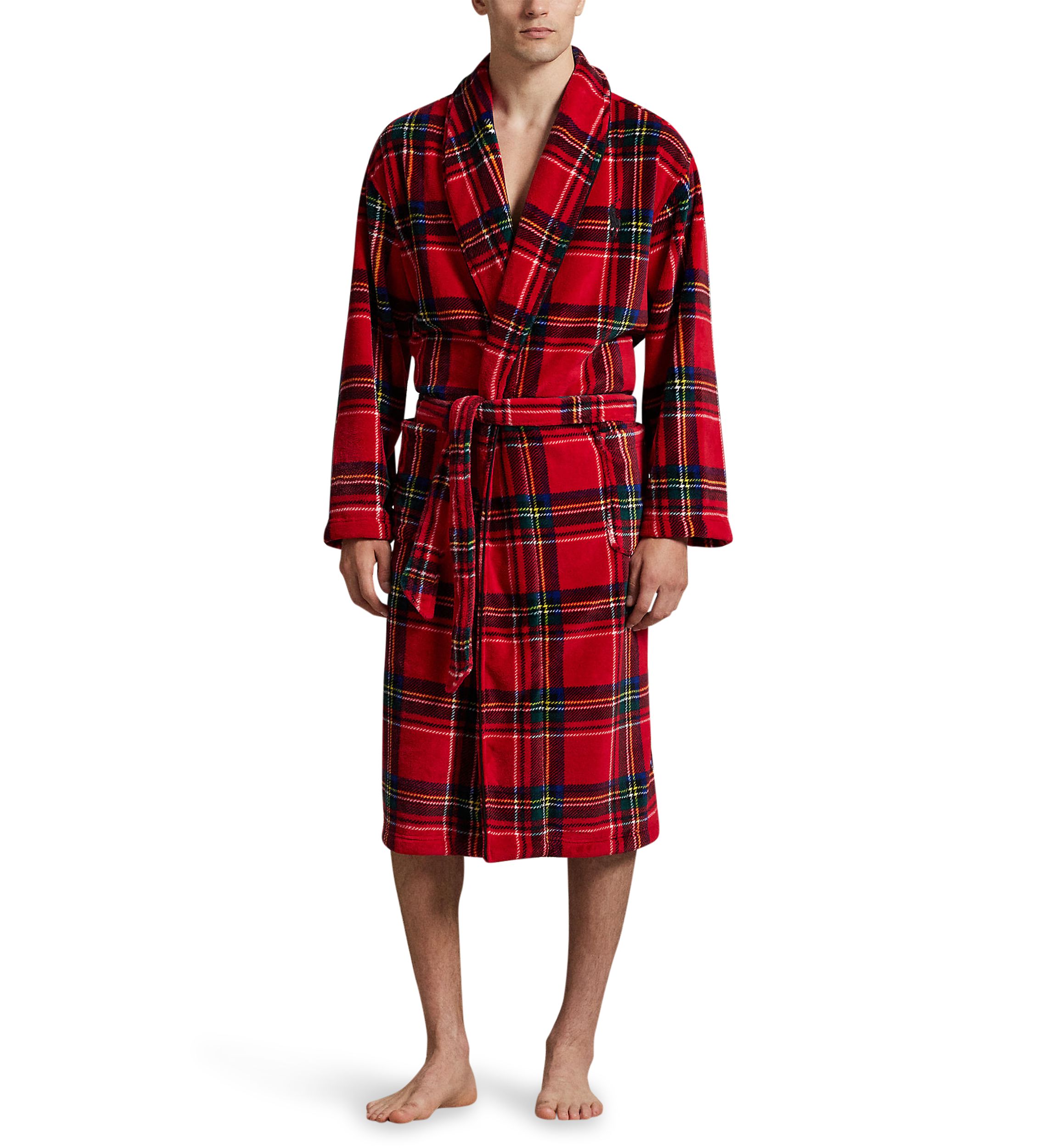 Microfiber Plush Plaid Robe 