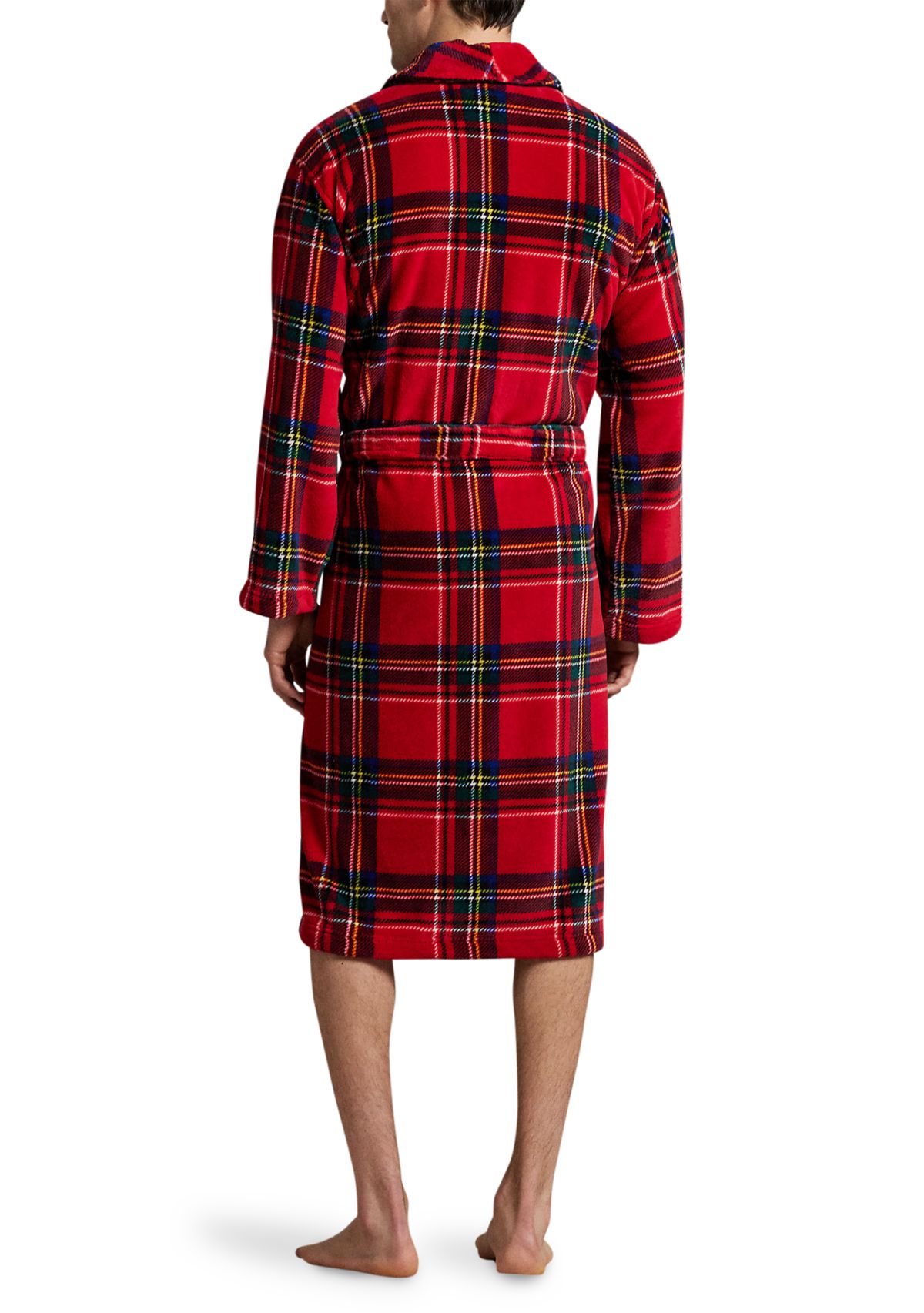 Microfiber Plush Plaid Robe 