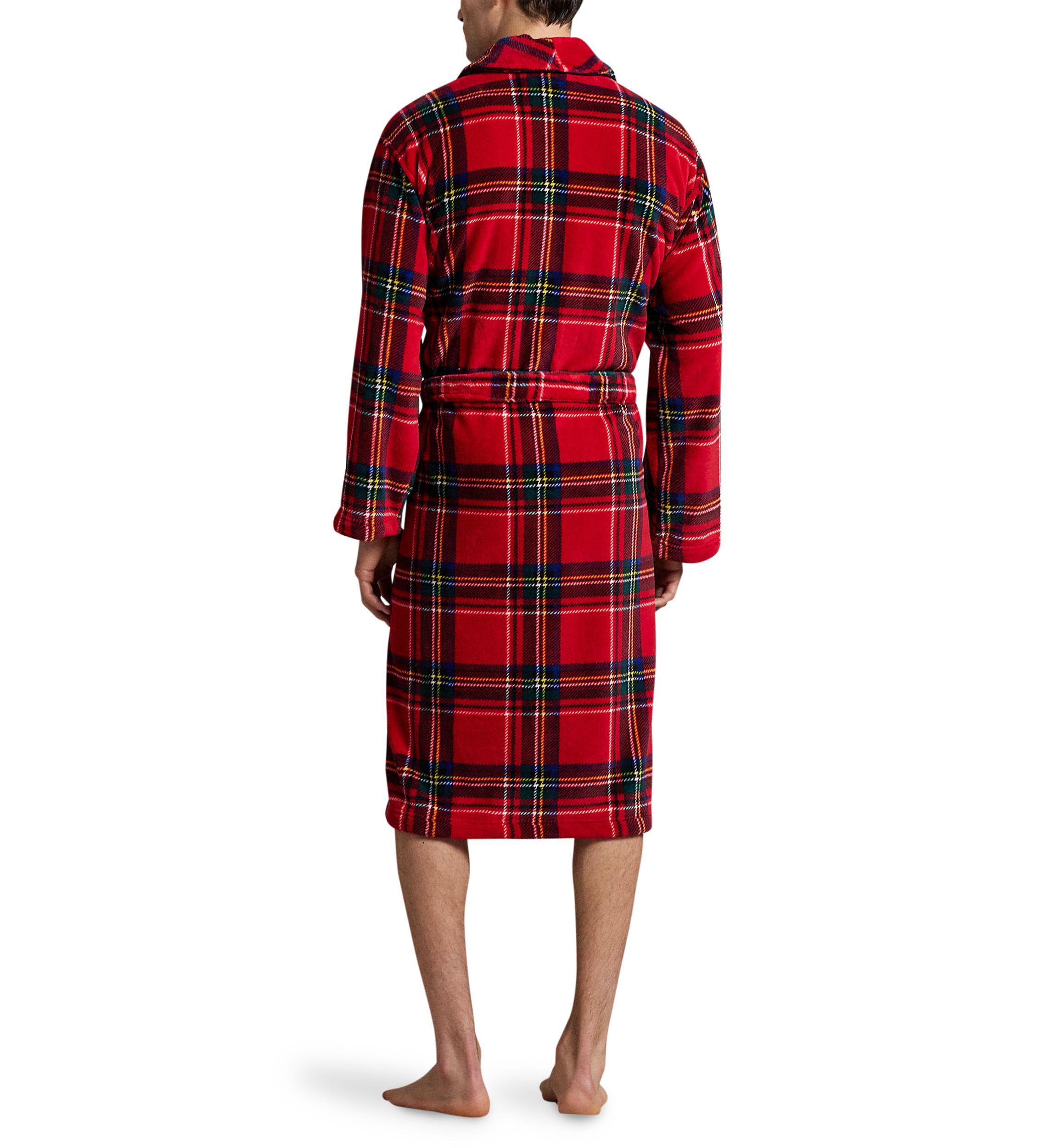 Microfiber Plush Plaid Robe 