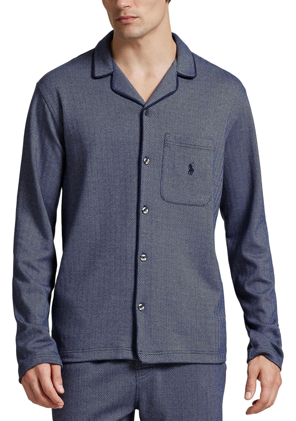 Herringbone Long Sleeve Pajama Top 