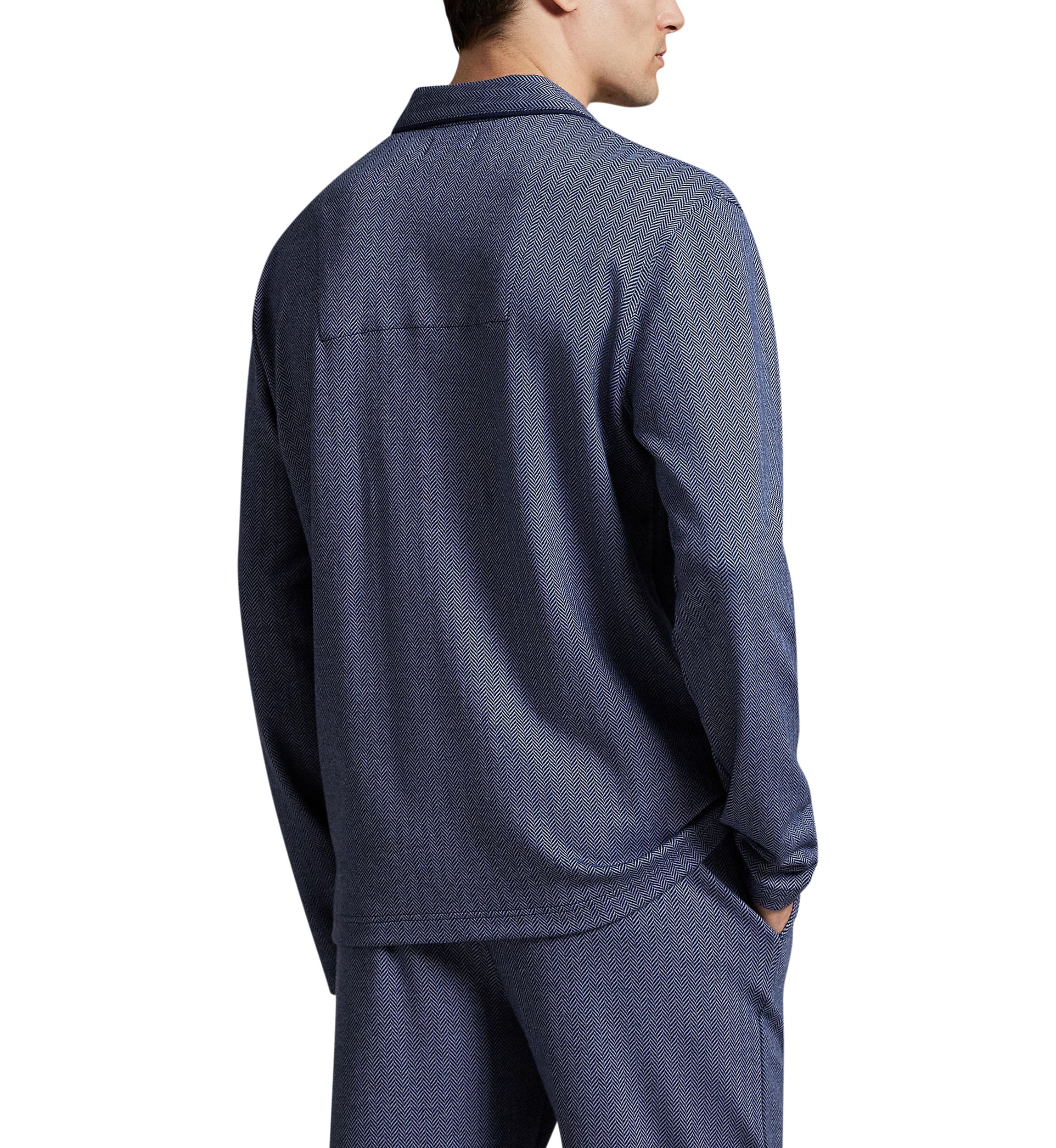 Herringbone Long Sleeve Pajama Top 