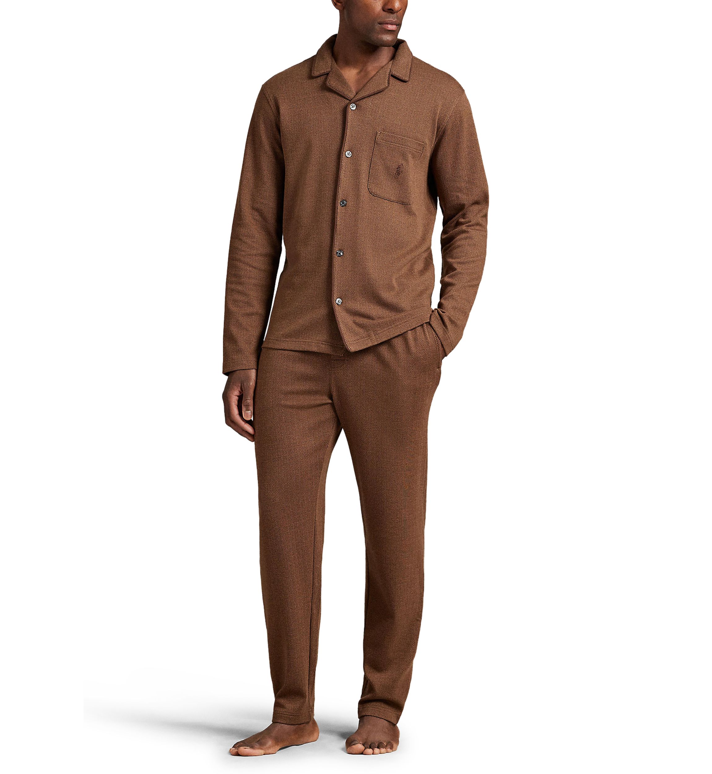 	  Herringbone Pajama Pants 
